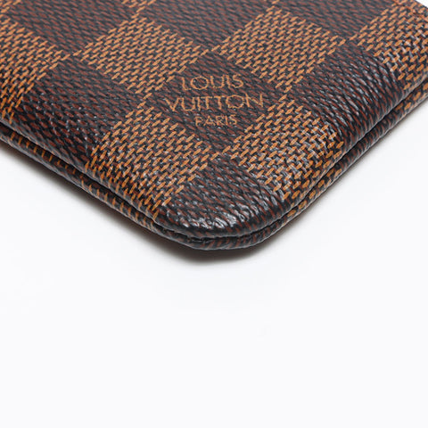 LOUIS VUITTON Damier Ebene Pochette Cle Coin case Brown WS13359