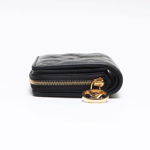 LOUIS VUITTON Monogram Portefeuille Lou Bifold Wallet black WS13363