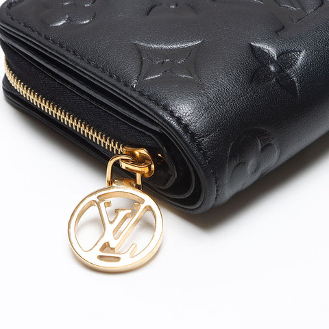 LOUIS VUITTON Monogram Portefeuille Lou Bifold Wallet black WS13363