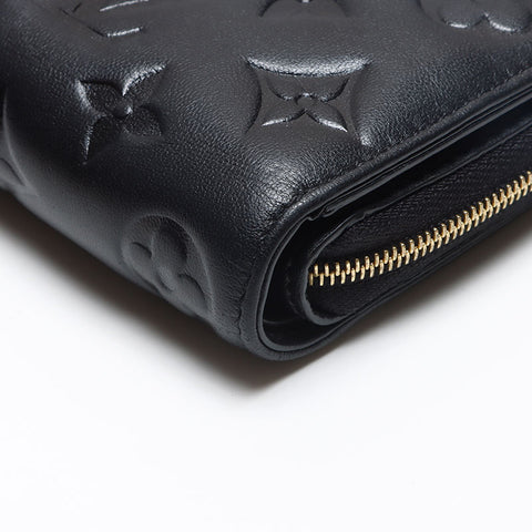 LOUIS VUITTON Monogram Portefeuille Lou Bifold Wallet black WS13363