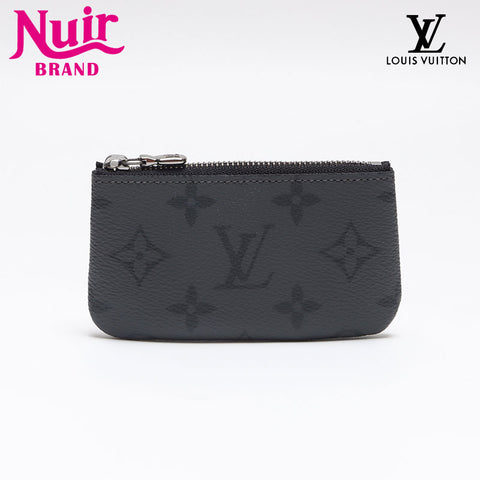 LOUIS VUITTON Monogram Eclipse Pochette Cle Coin case black WS13364