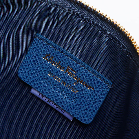 Salvatore Ferragamo Gancini pouch Clutch bag blue WS13367
