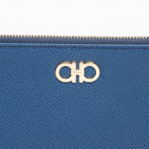 Salvatore Ferragamo Gancini pouch Clutch bag blue WS13367