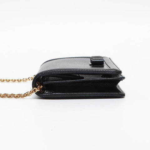 Salvatore Ferragamo Vara Chain Wallet Shoulder Bag black WS13368