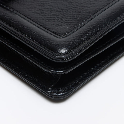 Salvatore Ferragamo Vara Chain Wallet Shoulder Bag black WS13368
