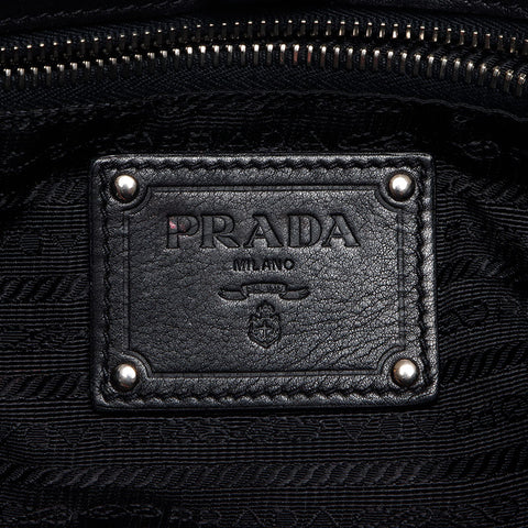 PRADA logo Shoulder Bag black WS13369