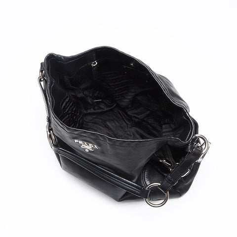 PRADA logo Shoulder Bag black WS13369