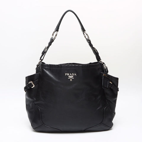 PRADA logo Shoulder Bag black WS13369