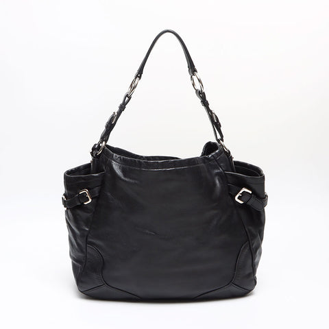 PRADA logo Shoulder Bag black WS13369
