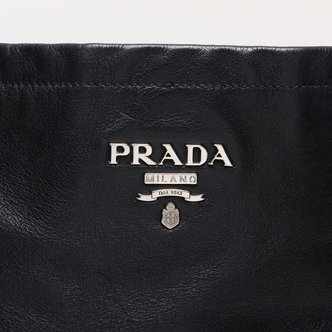 PRADA logo Shoulder Bag black WS13369