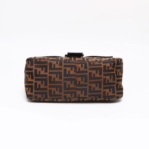 フェンディ FENDI ズッカ キャンバス マンマバケット ハンドバッグ ブラウン WS13372