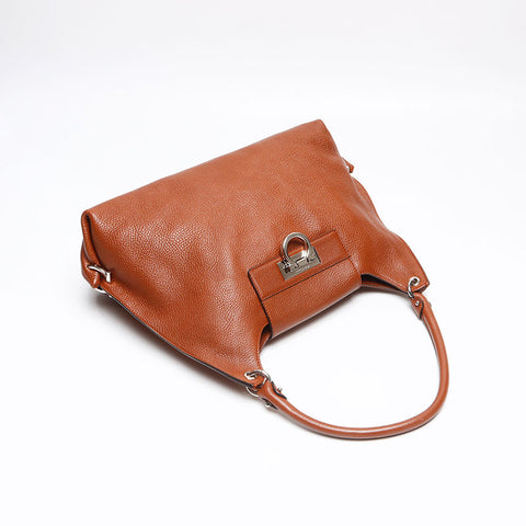 Salvatore Ferragamo Gancini Shoulder Bag Brown WS13374