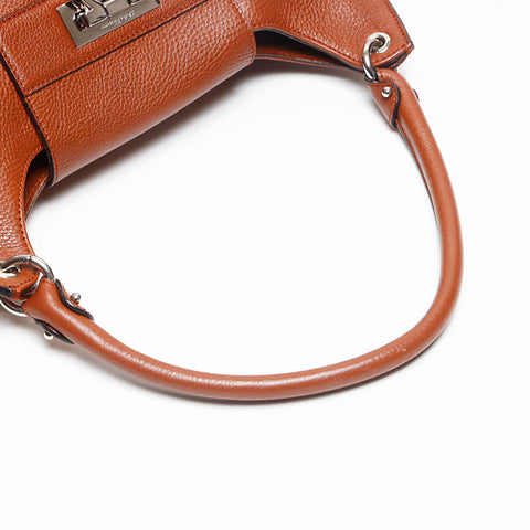 Salvatore Ferragamo Gancini Shoulder Bag Brown WS13374