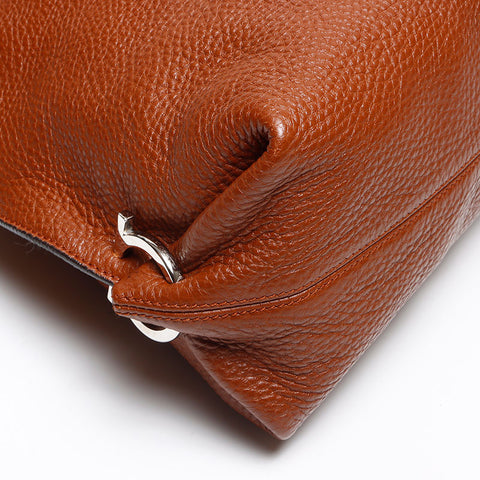 Salvatore Ferragamo Gancini Shoulder Bag Brown WS13374