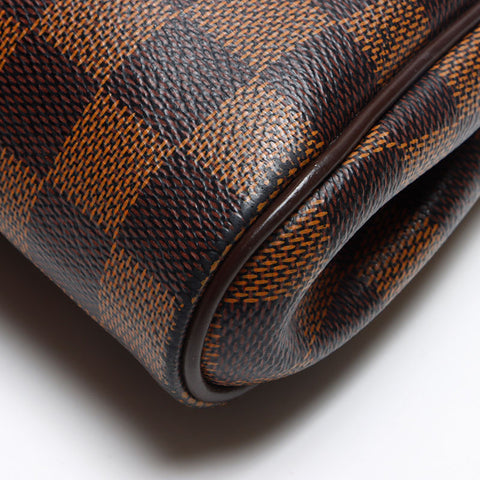 LOUIS VUITTON Damier Ebene Eva Kettenumhängetasche Braun WS13376