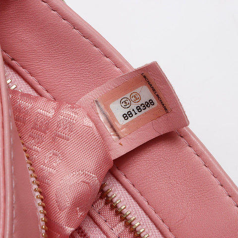 CHANEL Icon Line Chocolate Bar Chain Shoulder Bag pink WS13378