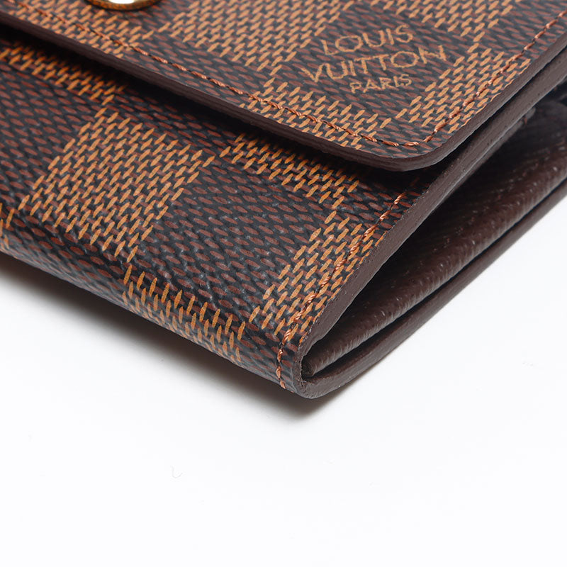 ルイ・ヴィトン LOUIS VUITTON ダミエ エベヌ ポルトモネ・プラ コイン