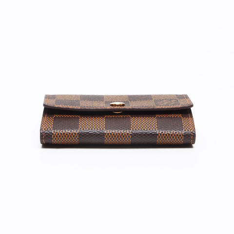 ルイ・ヴィトン LOUIS VUITTON ダミエ エベヌ ポルトモネ・プラ コインケース ブラウン WS13382