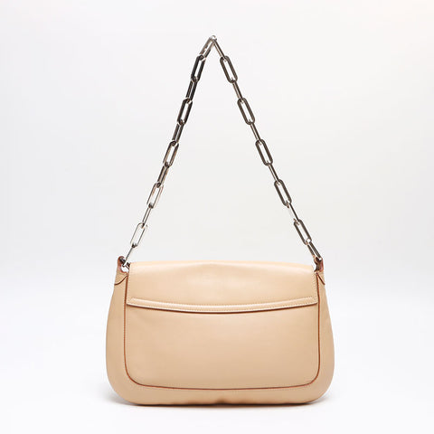 GUCCI Chain Shoulder Bag beige WS13385