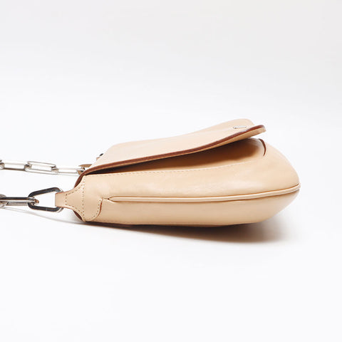 GUCCI Chain Shoulder Bag beige WS13385