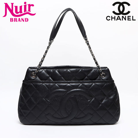 シャネル CHANEL キャビアスキン マトラッセ ココマーク 17番台 ショルダーバッグ ブラック WS13388