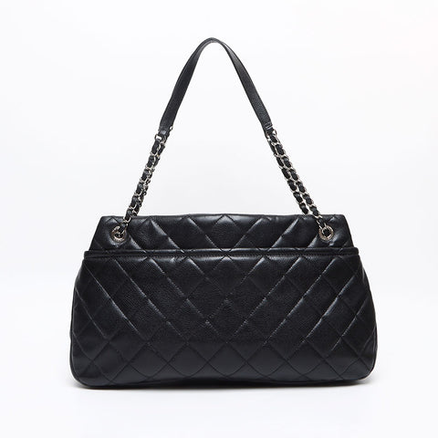 シャネル CHANEL キャビアスキン マトラッセ ココマーク 17番台 ショルダーバッグ ブラック WS13388