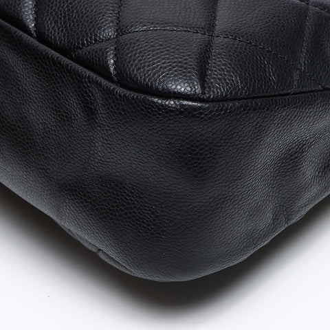 シャネル CHANEL キャビアスキン マトラッセ ココマーク 17番台 ショルダーバッグ ブラック WS13388