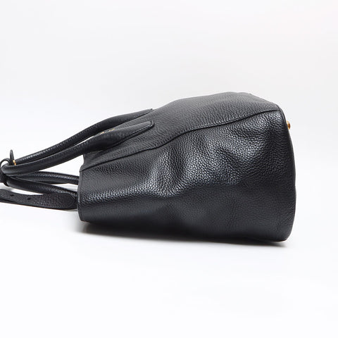 PRADA Vitero Dino 2way Shoulder Tote Bag black WS13389