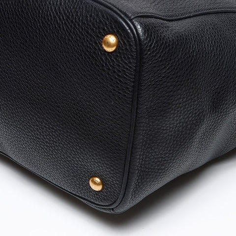 PRADA Vitero Dino 2way Shoulder Tote Bag black WS13389