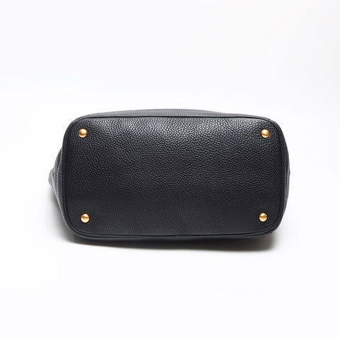 PRADA Vitero Dino 2way Shoulder Tote Bag black WS13389