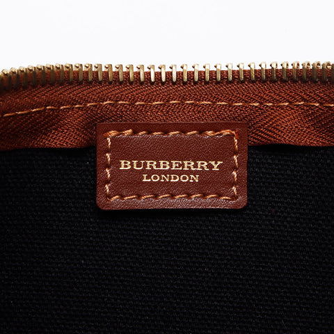バーバリー BURBERRY ノバチェック アクセサリーポーチ ミニ PVC ハンドバッグ ベージュ WS13390