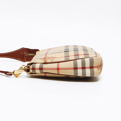 バーバリー BURBERRY ノバチェック アクセサリーポーチ ミニ PVC ハンドバッグ ベージュ WS13390