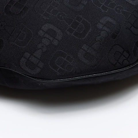 GUCCI Canvas Leather Horsebit Pattern 145764 Shoulder Bag black WS13391