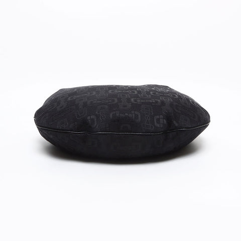 GUCCI Canvas Leather Horsebit Pattern 145764 Shoulder Bag black WS13391