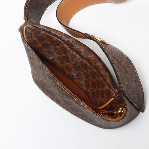 CELINE Macadam PVC belt bag Waist bag Brown WS13392