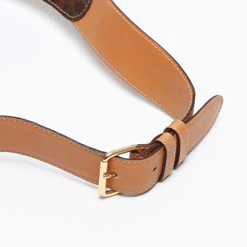 CELINE Macadam PVC belt bag Waist bag Brown WS13392