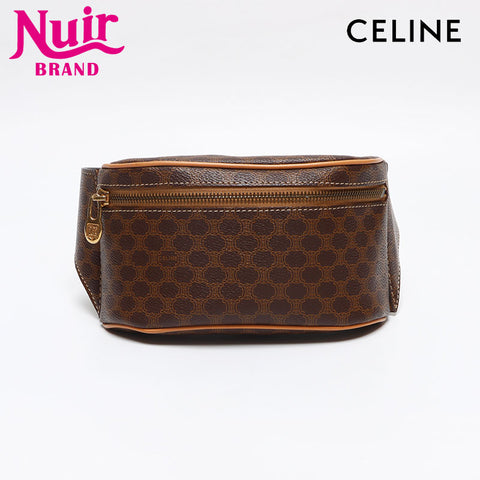 セリーヌ CELINE マカダム PVC ベルトバッグ ウエストバッグ ブラウン WS13392