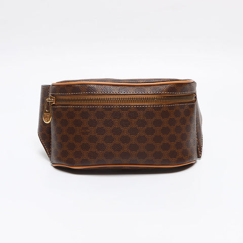 CELINE Macadam PVC belt bag Waist bag Brown WS13392