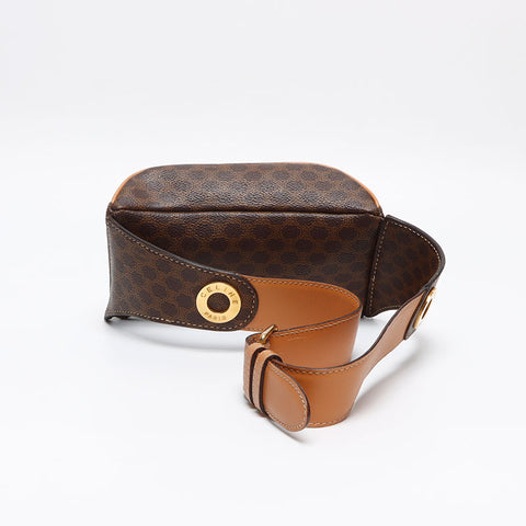 CELINE Macadam PVC belt bag Waist bag Brown WS13392