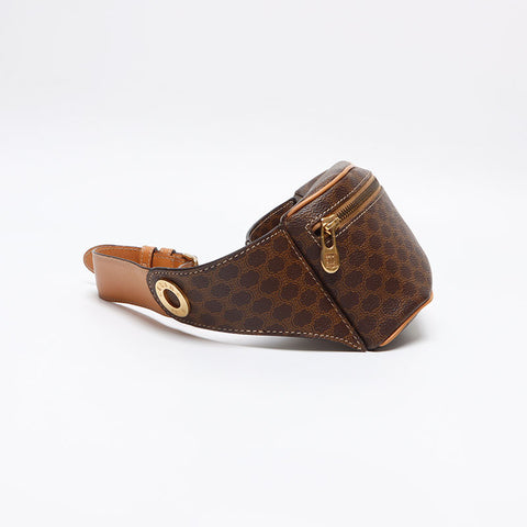 CELINE Macadam PVC belt bag Waist bag Brown WS13392