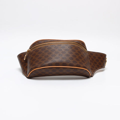 CELINE Macadam PVC belt bag Waist bag Brown WS13392