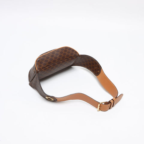 CELINE Macadam PVC belt bag Waist bag Brown WS13392