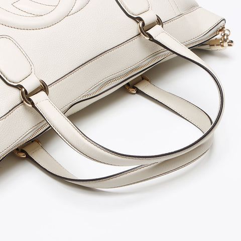グッチ GUCCI ソーホー レザー トートバッグ ホワイト WS13393