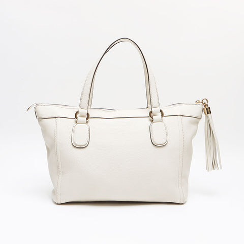 グッチ GUCCI ソーホー レザー トートバッグ ホワイト WS13393