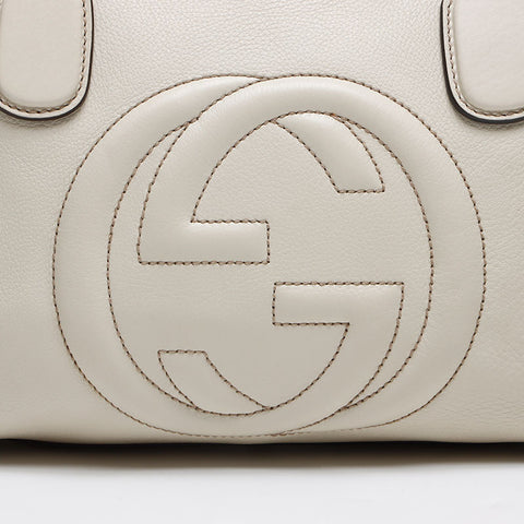 グッチ GUCCI ソーホー レザー トートバッグ ホワイト WS13393