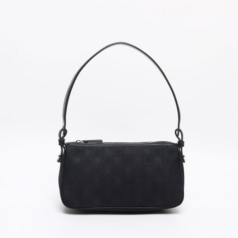 サルヴァトーレフェラガモ Salvatore Ferragamo キャンバス ガンチーニ ショルダーバッグ ブラック WS13395