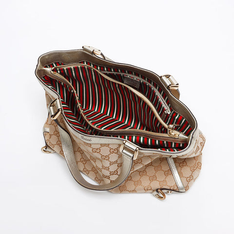 GUCCI GG Canvas Einkaufstasche beige WS13397