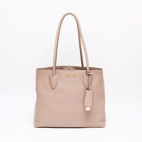 Miu Miu leather Tote Bag pink WS13399