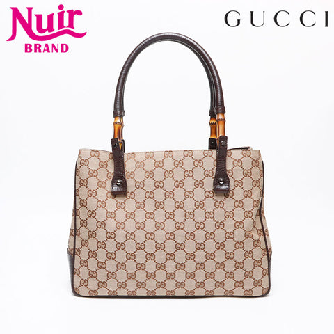 グッチ GUCCI GG キャンバス バンブー トートバッグ ベージュ WS13400