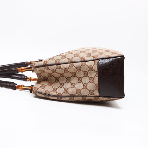 グッチ GUCCI GG キャンバス バンブー トートバッグ ベージュ WS13400